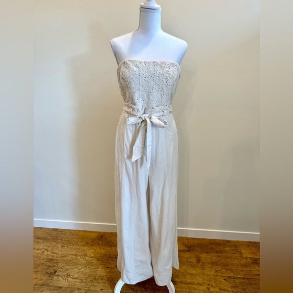 Free People Pants - Free People Expedition Eyelet Jumpsuit Bohemian Romantic 100% Cotton Size XL